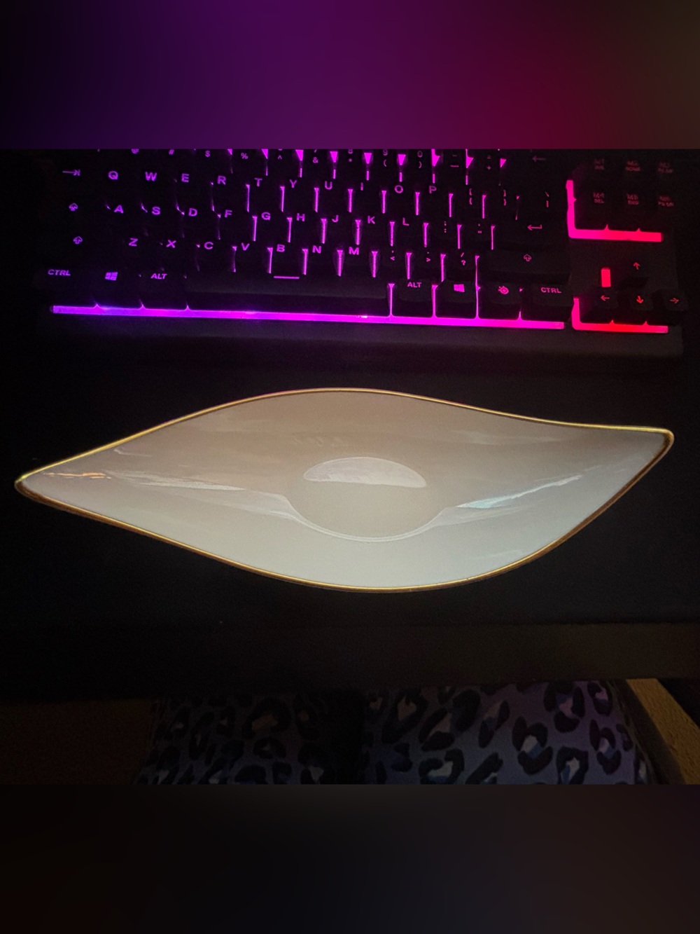 Lenox White Ceramic Bowl with Gold Trim